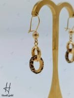 گوشواره طلای پنتر آریانا ۲حلقه - Image 2