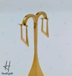 گوشواره طلای زرد آیینه‌ای آریانا با شکل ذوزنقه