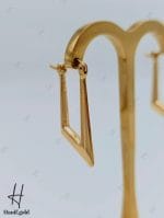 گوشواره طلای زرد آیینه‌ای آریانا با شکل ذوزنقه - Image 2