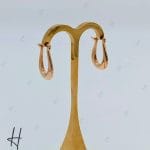 گوشواره طلای رزگلد آریانا ،طرح امگا