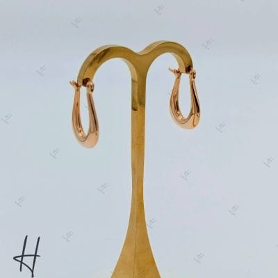 گوشواره طلای رزگلد آریانا ،طرح امگا