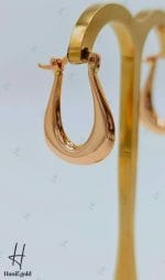 گوشواره طلای رزگلد آریانا ،طرح امگا - Image 3