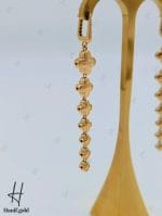 گوشواره طلای زرد آیینه‌ای نیکا گلد طرح ونکلیف - Image 2