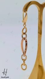 گوشواره طلای سه رنگ طرح والنسیا - Image 2