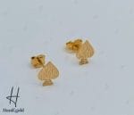 گوشواره طلای میخی تراش  طرح کاج(ماکان گلد) - Image 2