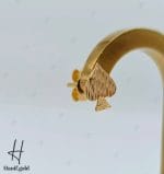 گوشواره طلای میخی تراش  طرح کاج(ماکان گلد) - Image 3