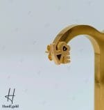 گوشواره طلای میخی طرح LOVE (ماکان گلد) - Image 2
