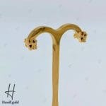 گوشواره طلای میخی طرح LOVE (ماکان گلد)