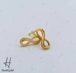 گوشواره طلای میخی طرح بینهایت (ماکان گلد) - Image 3