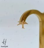 گوشواره طلای میخی با طرح پرنده (ماکان گلد) - Image 3