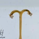 گوشواره طلای میخی نگین دار رزگلد (میداس)