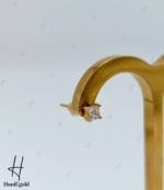 گوشواره طلای میخی نگین دار رزگلد (میداس) - Image 2