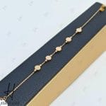 دستبند طلای لخت توپ تراش و دایره (دستبند مانلی) - Image 2