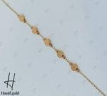 دستبند طلای لخت توپ تراش و دایره (دستبند مانلی)