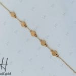 دستبند طلای لخت توپ تراش و دایره (دستبند مانلی)