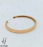 دستبند النگویی طلای زرد آیینه‌ای،بنگل ساده(بنگل آدرین) - Image 2