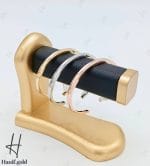 دستبند النگویی طلای زرد آیینه‌ای،بنگل ساده(بنگل آدرین) - Image 3