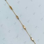 دستبند طلای لخت توپ تراش و مستطیل (دستبند مانلی)