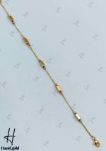 دستبند طلای لخت توپ تراش و مستطیل (دستبند مانلی)