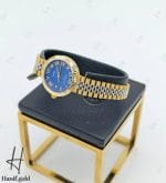 ساعت طلای ژنو بند رولکس دو رنگ با صفحه سورمه‌ای (GENEVE WATCH) - Image 3