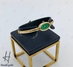 ساعت طلای صفحه بیضی سبز(GENEVE WATCH) - Image 2