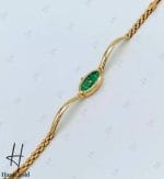 ساعت طلای صفحه بیضی سبز(GENEVE WATCH) - Image 4