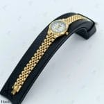 ساعت طلای زرد آیینه‌ای با صفحه سفید،طرح رولکس