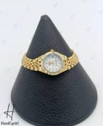 ساعت طلای زرد آیینه‌ای با صفحه سفید،طرح رولکس - Image 2