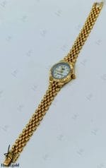 ساعت طلای زرد آیینه‌ای با صفحه سفید،طرح رولکس - Image 4