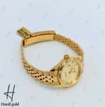 ساعت طلای ژنو با بند رولکس زرد مات و براق ،صفحه طلایی (GENEVE WATCH) - Image 3