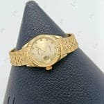 ساعت طلای ژنو با بند رولکس زرد مات و براق ،صفحه طلایی (GENEVE WATCH)