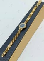 ساعت طلای زرد مات و براق با صفحه سورمه‌ای ،طرح رولکس - Image 2