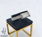 ساعت طلای ژنو سفید مات و براق با صفحه سفید (GENEVE WATCH)