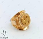 انگشتر طلای مردانه طرح عقاب دست ساز - Image 3