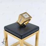 انگشتر طلای مردانه ورساچه تک نگین