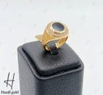 انگشتر طلای مردانه اونیکس با نگین اتمی