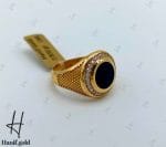 انگشتر طلای مردانه اونیکس با نگین اتمی - Image 2