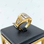 انگشتر طلای مردانه زرد مات و براق عقاب