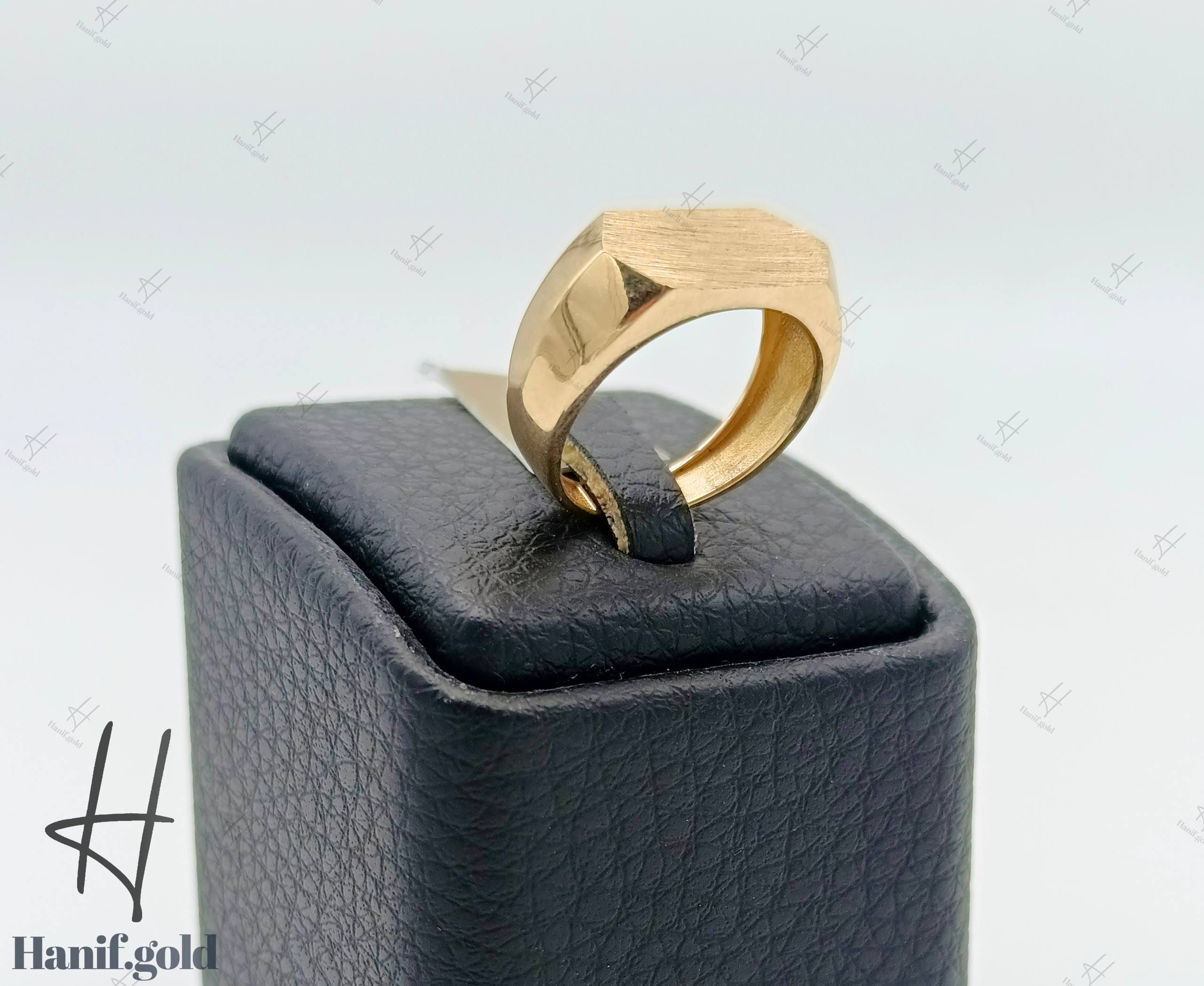 photo_۲۰۲۵-۰۹-۲۱_۱۴-۱۹-۱۵ انگشتر طلای مردانه زرد مات (نایس کلاسیک) - Image 1