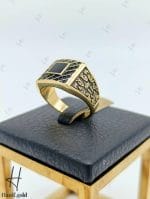 انگشتر طلای مردانه اونیکس سیاه قلم - Image 2