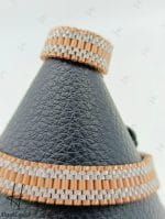 دستبند و انگشتر طلای دو رنگ،سفید و رزگلد رولکس تراش (رولکس آسیا) - Image 2