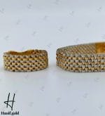 دستبند و انگشتر طلای دو رنگ،سفید و زرد رولکس تراش(رولکس آسیا) - Image 3