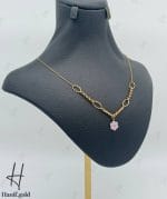 گردنی طلای گل ۶ پر مینا خور (گردنی رامو) - Image 3