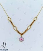 گردنی طلای گل ۶ پر مینا خور (گردنی رامو)