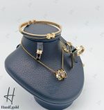 نیم ست طلای هرمس دو رو (هرمس گل آور) - Image 2