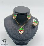 نیم ست طلای بچه‌گانه مینا‌خور پسر خاله