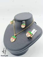 نیم ست طلای بچه‌گانه مینا‌خور پسر خاله - Image 2