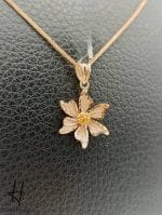 نیم ست طلای زرد و رزگلد فلاور تاج زر - Image 4