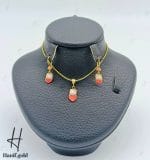 نیم ست طلای بچه‌گانه قلب و کیتی