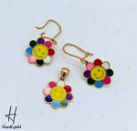 نیم‌ست طلای بچه‌گانه بچه‌گانه طرح گل(مجموعه دلارام) - Image 2